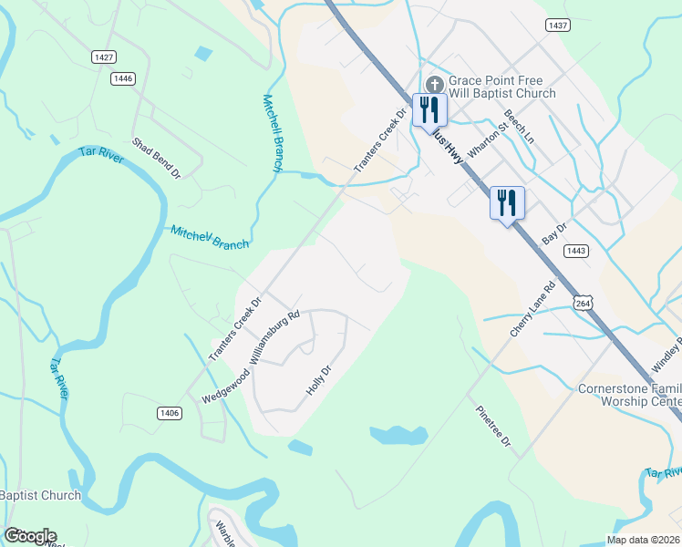 map of restaurants, bars, coffee shops, grocery stores, and more near 100-224 Hillingdale Drive in Washington