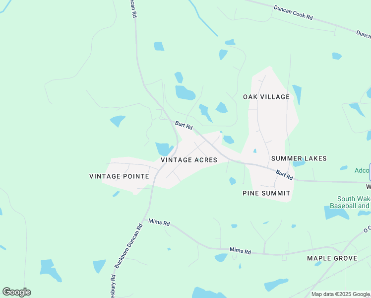 map of restaurants, bars, coffee shops, grocery stores, and more near 7220 Vintage Glen Way in Fuquay-Varina