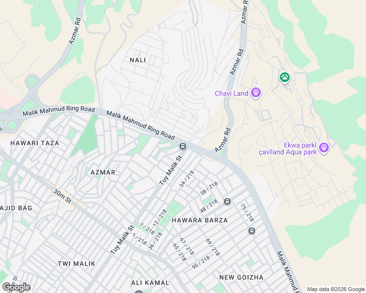 map of restaurants, bars, coffee shops, grocery stores, and more near Tuy Malik Street in Sulaymaniyah