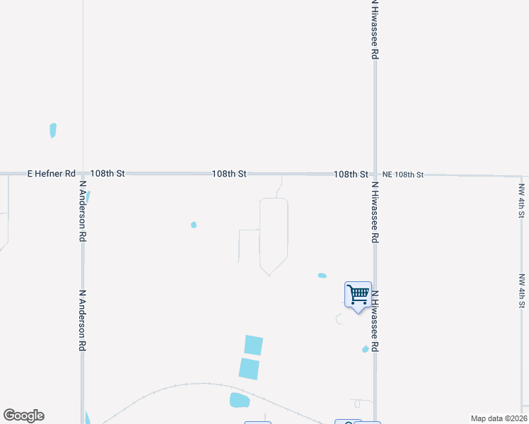 map of restaurants, bars, coffee shops, grocery stores, and more near 12630 East Hefner Road in Jones