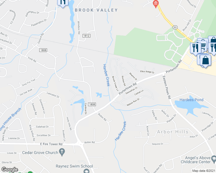 map of restaurants, bars, coffee shops, grocery stores, and more near 4210 B Williamsbrook Ln in Greenville