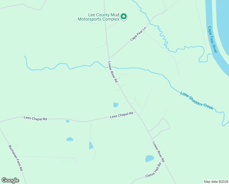 map of restaurants, bars, coffee shops, grocery stores, and more near 3525 Lower River Road in Sanford