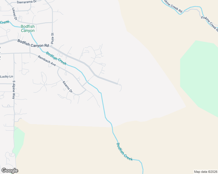 map of restaurants, bars, coffee shops, grocery stores, and more near 2740 Bodfish Canyon Road in Bodfish