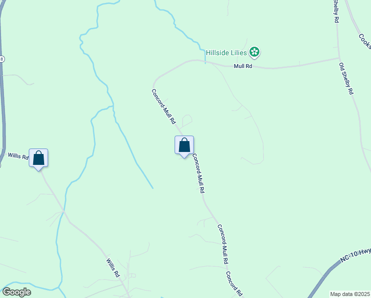 map of restaurants, bars, coffee shops, grocery stores, and more near 9280 Mull Road in Vale