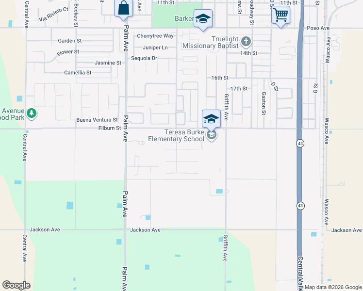 map of restaurants, bars, coffee shops, grocery stores, and more near 1640 Lilac Ct in Wasco