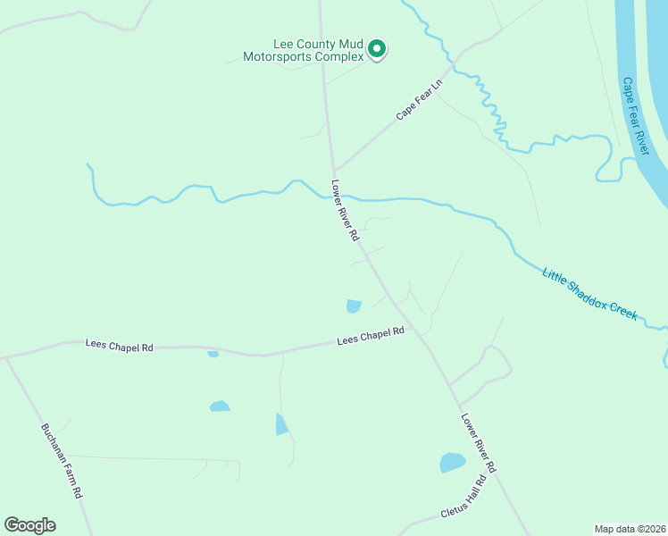 map of restaurants, bars, coffee shops, grocery stores, and more near 3525 Lower River Road in Sanford