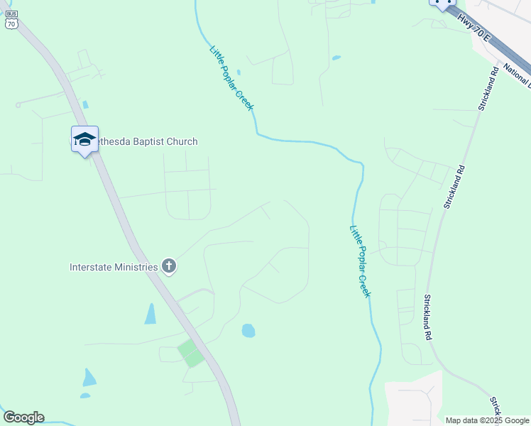 map of restaurants, bars, coffee shops, grocery stores, and more near 104 Henry Court in Clayton
