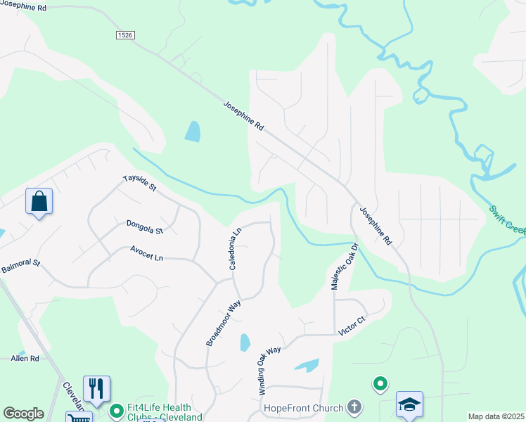 map of restaurants, bars, coffee shops, grocery stores, and more near 451 Broadmoor Way in Clayton