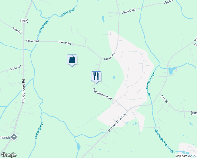 map of restaurants, bars, coffee shops, grocery stores, and more near 295 Pop Stirewalt Road in Salisbury