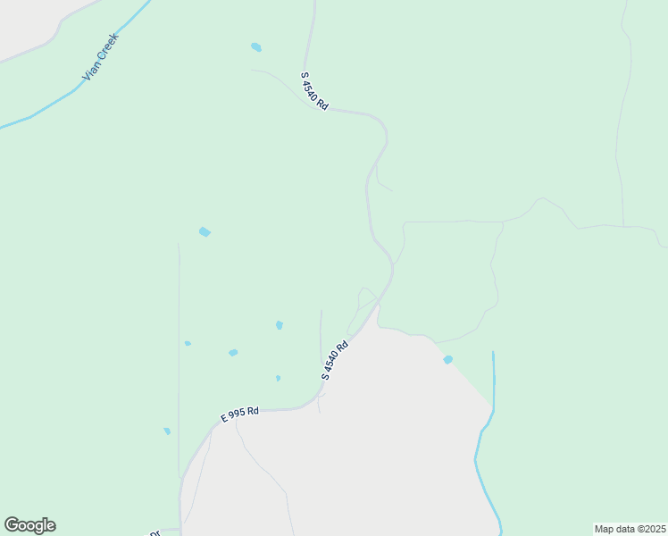 map of restaurants, bars, coffee shops, grocery stores, and more near 453999 East 995 Road in Vian
