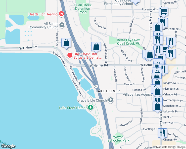 map of restaurants, bars, coffee shops, grocery stores, and more near in The Village