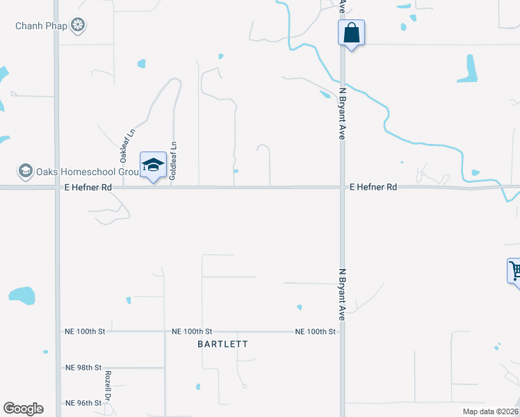 map of restaurants, bars, coffee shops, grocery stores, and more near 2800 East Hefner Road in Oklahoma City