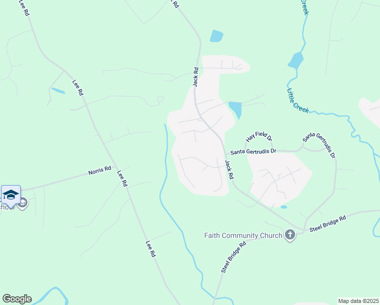 map of restaurants, bars, coffee shops, grocery stores, and more near 206 Bee Lane in Clayton