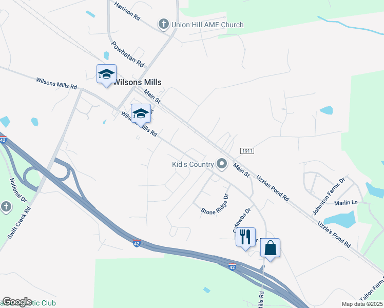 map of restaurants, bars, coffee shops, grocery stores, and more near 155 Holton Street in Smithfield