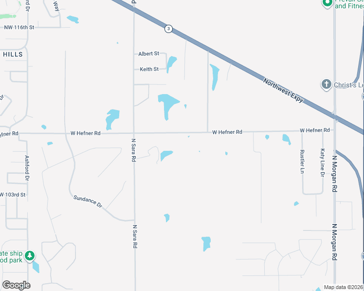 map of restaurants, bars, coffee shops, grocery stores, and more near 10500 West Hefner Road in Yukon