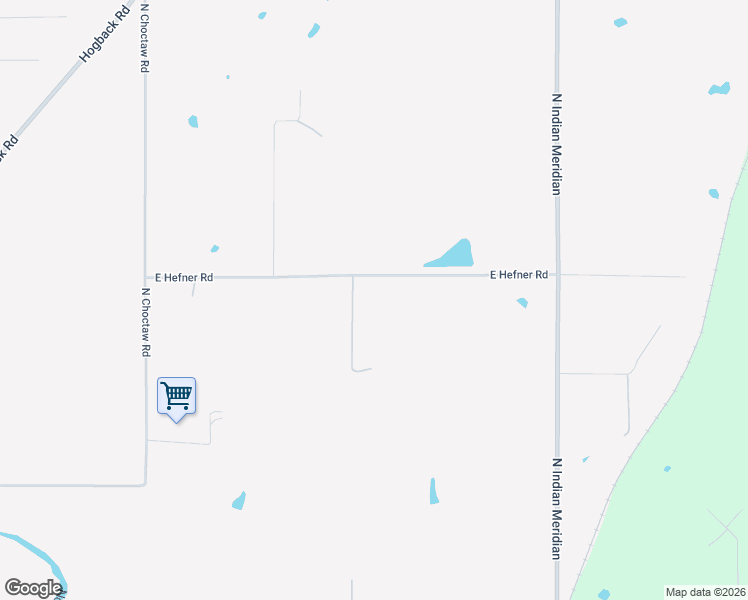 map of restaurants, bars, coffee shops, grocery stores, and more near 15520 East Hefner Road in Jones