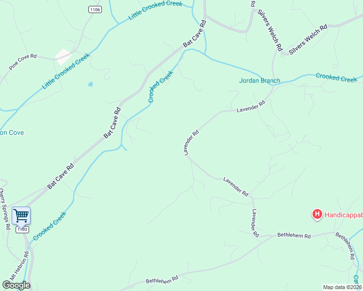 map of restaurants, bars, coffee shops, grocery stores, and more near 886 Lavender Road in Old Fort