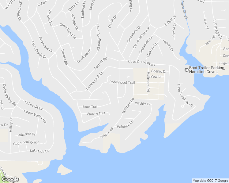 map of restaurants, bars, coffee shops, grocery stores, and more near 110 Robinhood Loop in Fairfield Bay