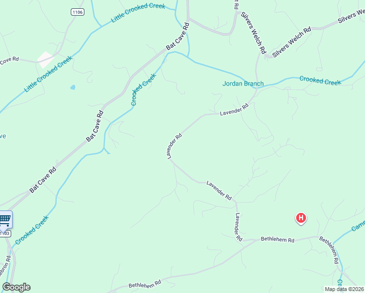 map of restaurants, bars, coffee shops, grocery stores, and more near 886 Lavender Road in Old Fort