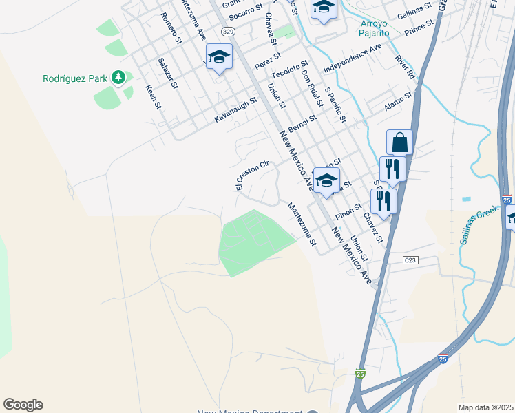 map of restaurants, bars, coffee shops, grocery stores, and more near 646 El Creston Circle in Las Vegas
