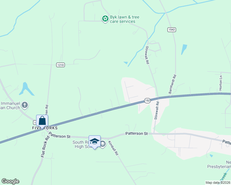 map of restaurants, bars, coffee shops, grocery stores, and more near 229 Forest Abbey Lane in China Grove