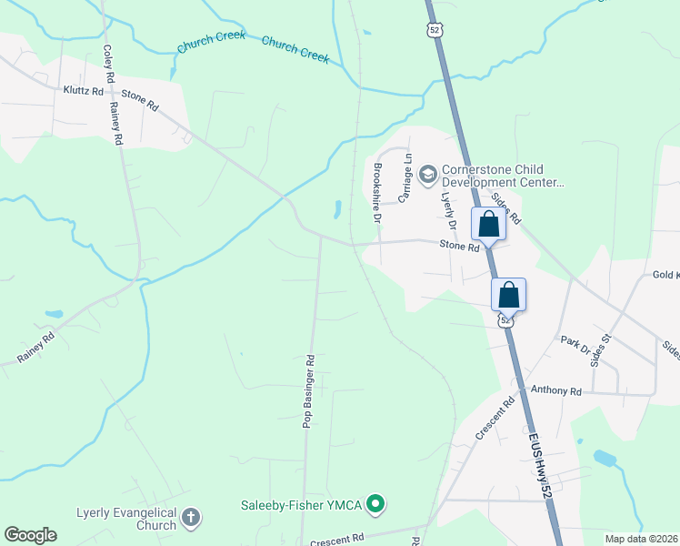 map of restaurants, bars, coffee shops, grocery stores, and more near 7155 Pop Basinger Rd in Salisbury