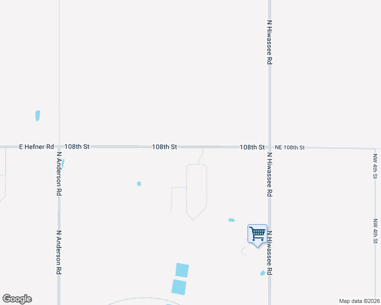 map of restaurants, bars, coffee shops, grocery stores, and more near 12630 East Hefner Road in Jones