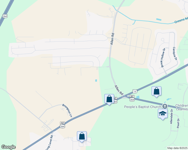 map of restaurants, bars, coffee shops, grocery stores, and more near 4117 Laurel Ridge Drive in Greenville