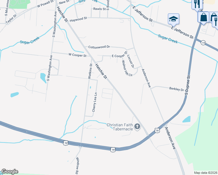 map of restaurants, bars, coffee shops, grocery stores, and more near 28 Channing Loop in Brownsville