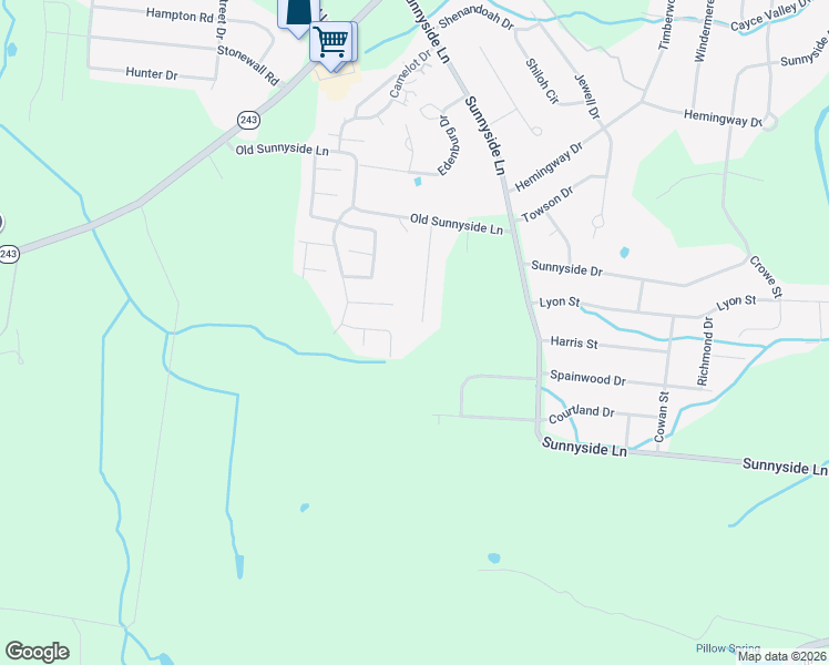 map of restaurants, bars, coffee shops, grocery stores, and more near 124 Deerfield Drive in Columbia
