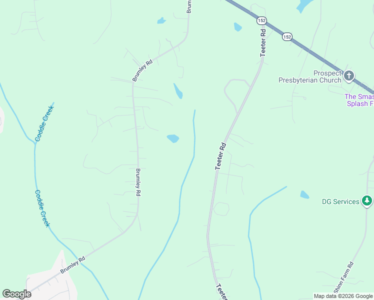 map of restaurants, bars, coffee shops, grocery stores, and more near 284 Teeter Road in Mooresville