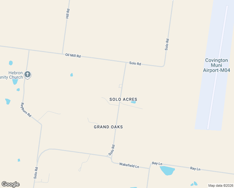 map of restaurants, bars, coffee shops, grocery stores, and more near 2051 Solo Road in Covington