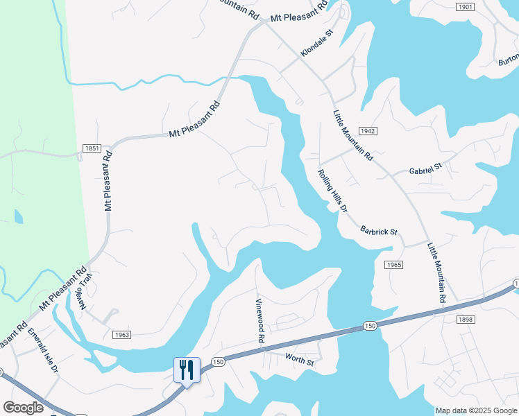 map of restaurants, bars, coffee shops, grocery stores, and more near 4071 Trailwood Drive in Sherrills Ford