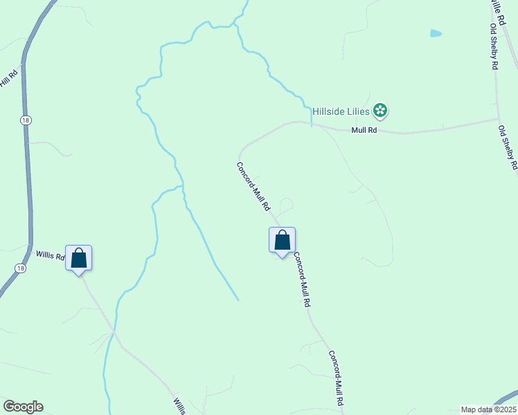 map of restaurants, bars, coffee shops, grocery stores, and more near 9210 Mull Road in Vale