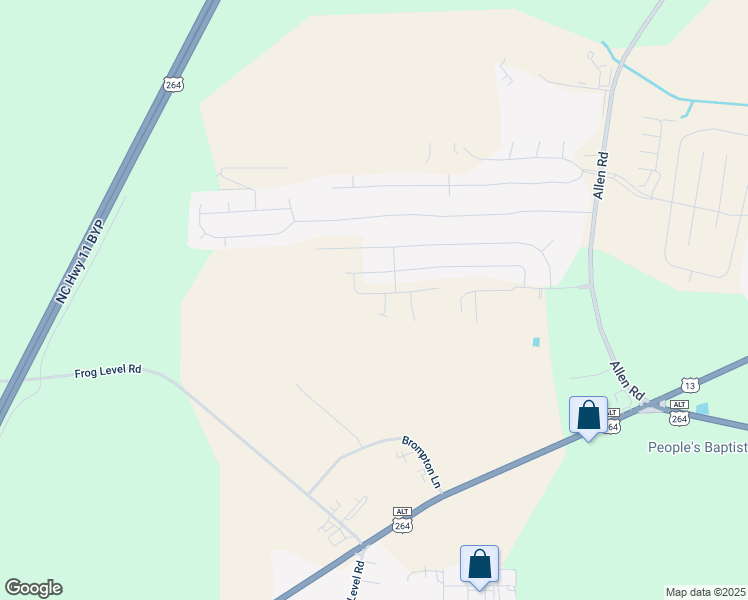 map of restaurants, bars, coffee shops, grocery stores, and more near 2307 Sweet Bay Drive. in Greenville