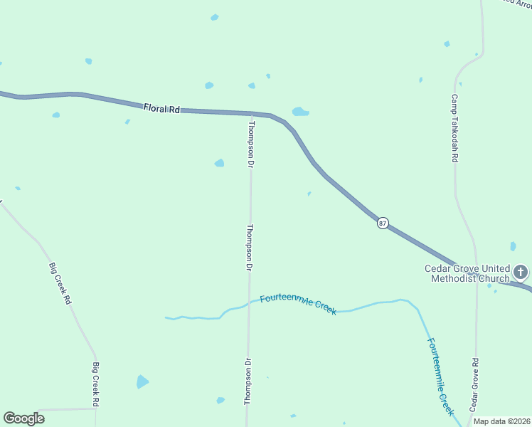 map of restaurants, bars, coffee shops, grocery stores, and more near 145 Thompson Drive in Floral