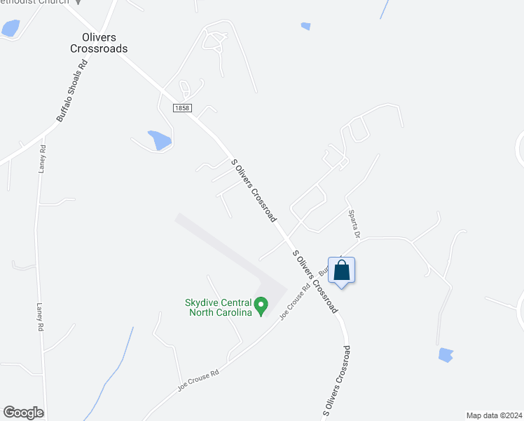 map of restaurants, bars, coffee shops, grocery stores, and more near 4173 South Olivers Crossroad in Newton