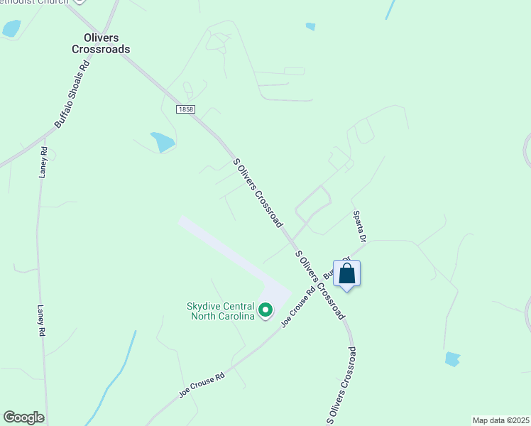 map of restaurants, bars, coffee shops, grocery stores, and more near 4173 South Olivers Crossroad in Newton