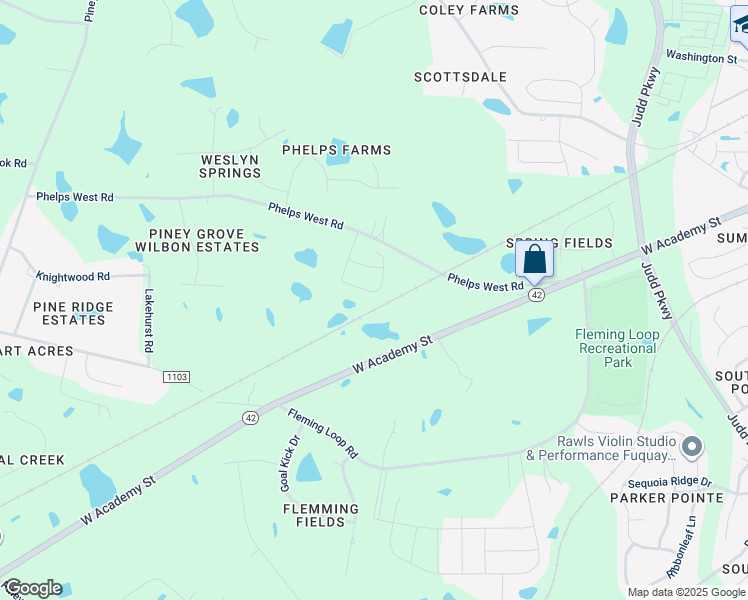 map of restaurants, bars, coffee shops, grocery stores, and more near 332 Avery Glenn Way in Fuquay-Varina