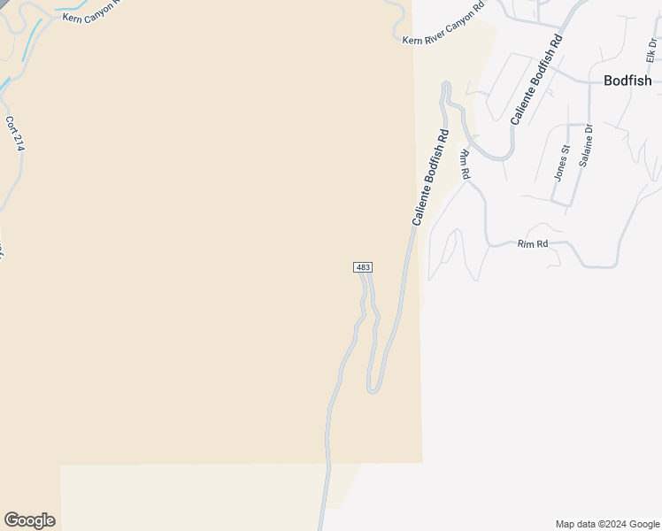 map of restaurants, bars, coffee shops, grocery stores, and more near 0 North Drive in Bodfish