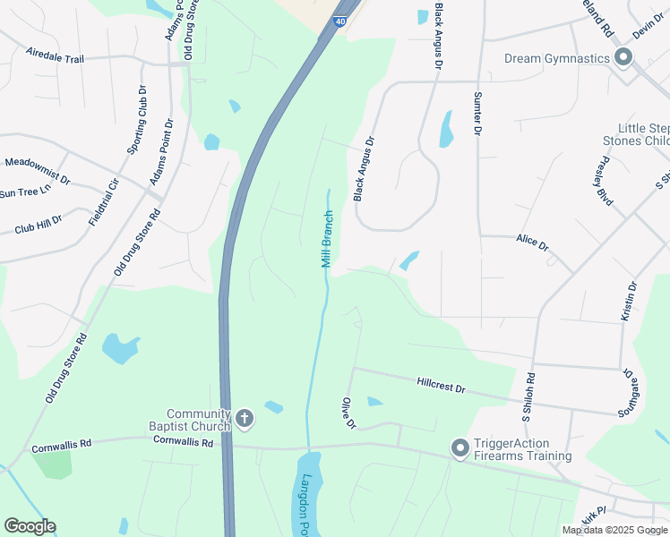 map of restaurants, bars, coffee shops, grocery stores, and more near 199 Rynal Drive in Garner