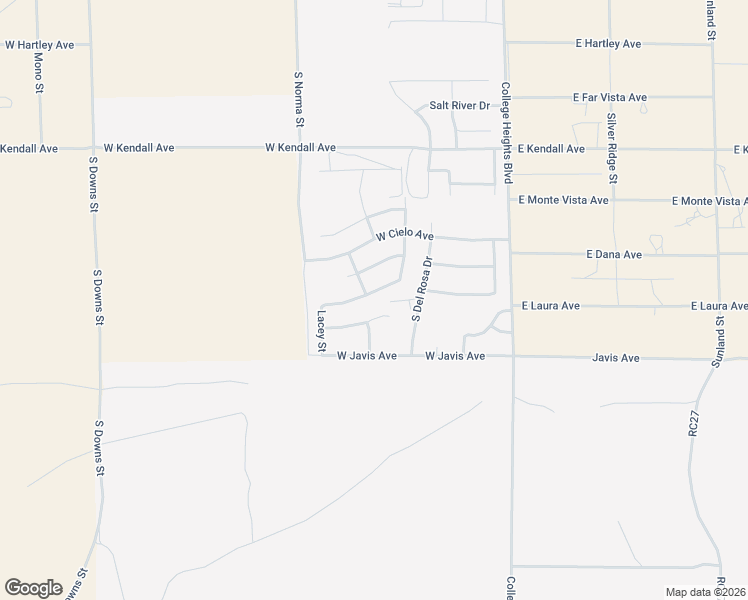 map of restaurants, bars, coffee shops, grocery stores, and more near 2308 Wesley Street in Ridgecrest