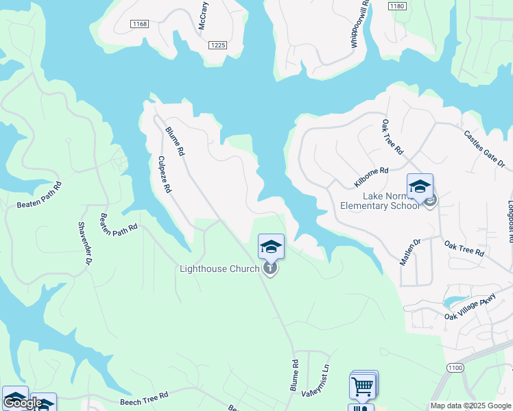map of restaurants, bars, coffee shops, grocery stores, and more near 241 Patternote Road in Mooresville