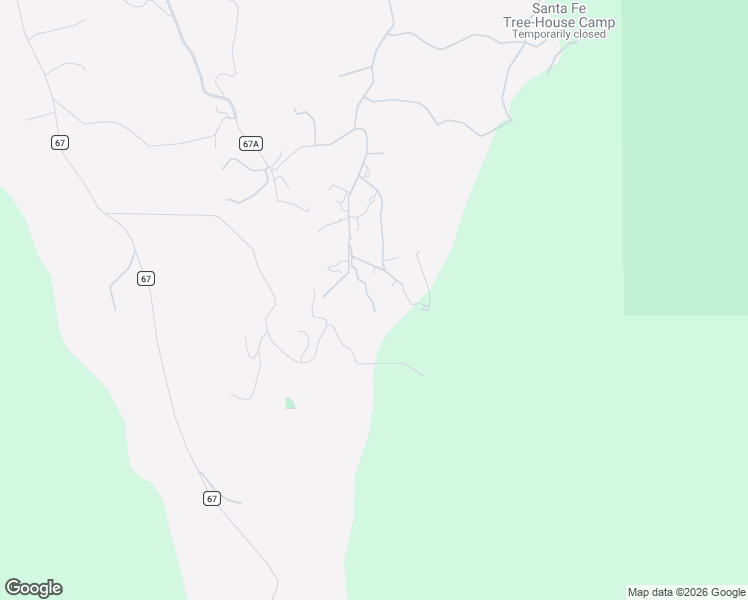 map of restaurants, bars, coffee shops, grocery stores, and more near 3 Corrales Trail in Santa Fe