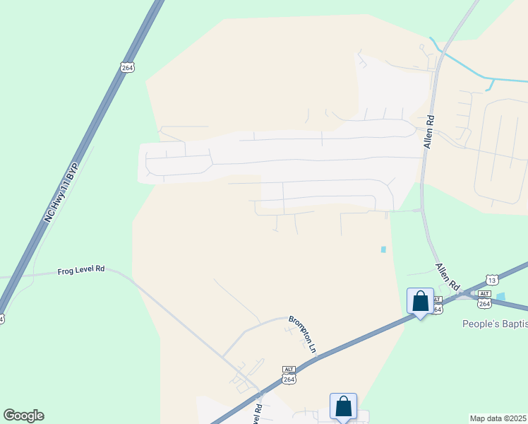 map of restaurants, bars, coffee shops, grocery stores, and more near 2307 Sweet Bay Drive. in Greenville