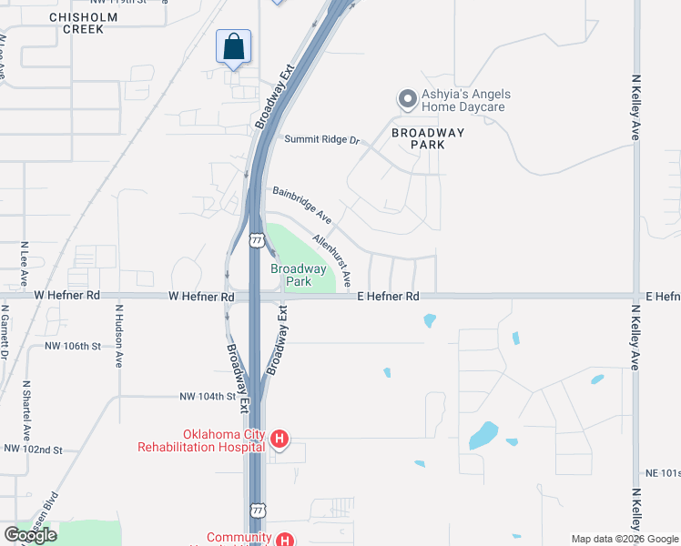 map of restaurants, bars, coffee shops, grocery stores, and more near 208 Allenhurst Avenue in Oklahoma City