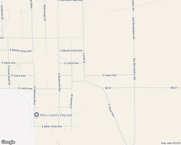 map of restaurants, bars, coffee shops, grocery stores, and more near 2362 Lumill Street in Ridgecrest