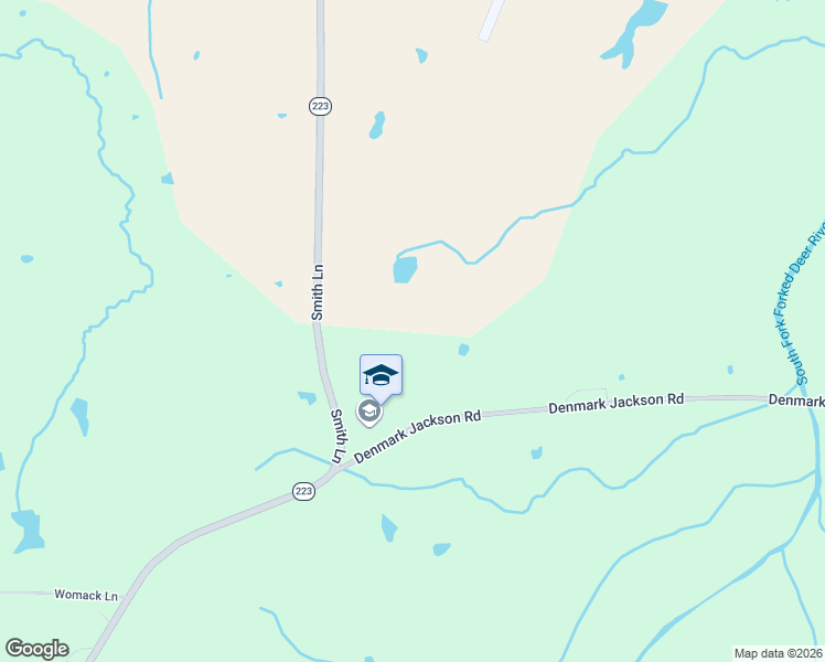 map of restaurants, bars, coffee shops, grocery stores, and more near 475 Denmark Jackson Road in Denmark