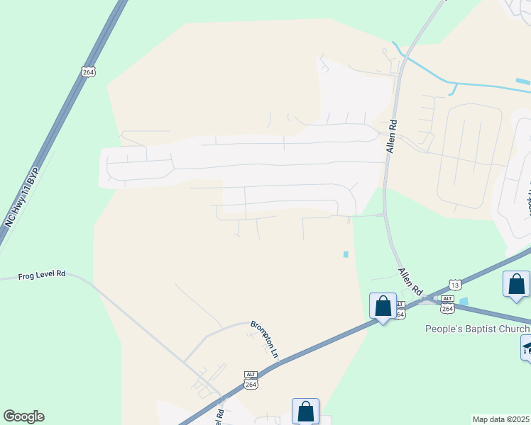 map of restaurants, bars, coffee shops, grocery stores, and more near 2241 Sweet Bay Drive. in Greenville