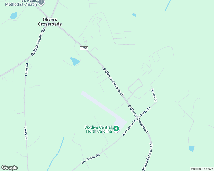 map of restaurants, bars, coffee shops, grocery stores, and more near 4127 South Olivers Crossroad in Newton